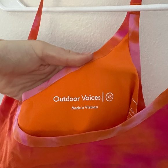 RARE XS Outdoor Voices orange and pink Exercise Dress - Picture 5 of 5